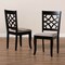 Baxton Studio Mael Sand Upholstered and Espresso Wood 2-Piece Dining Chair Set 166-10533 - alternate 3